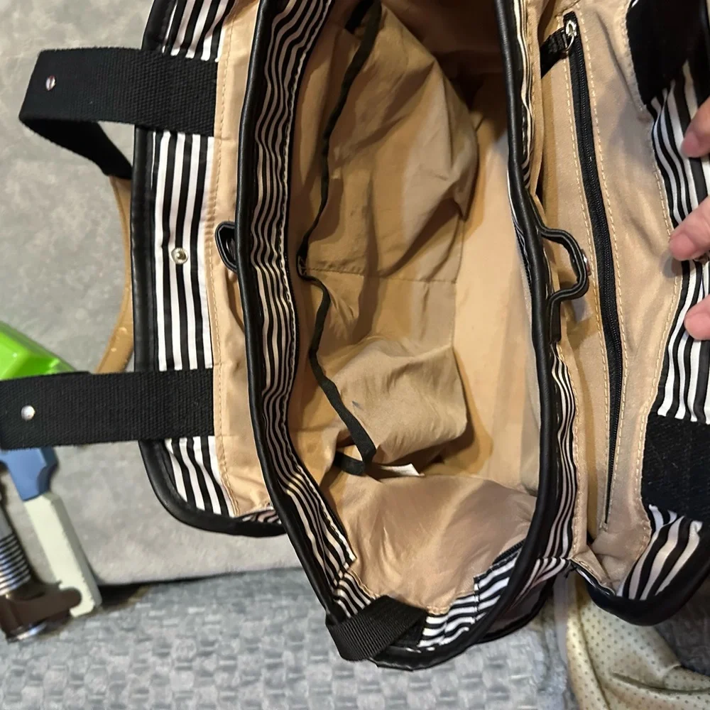 Skip Hop Black and White Striped Kids Bag‎